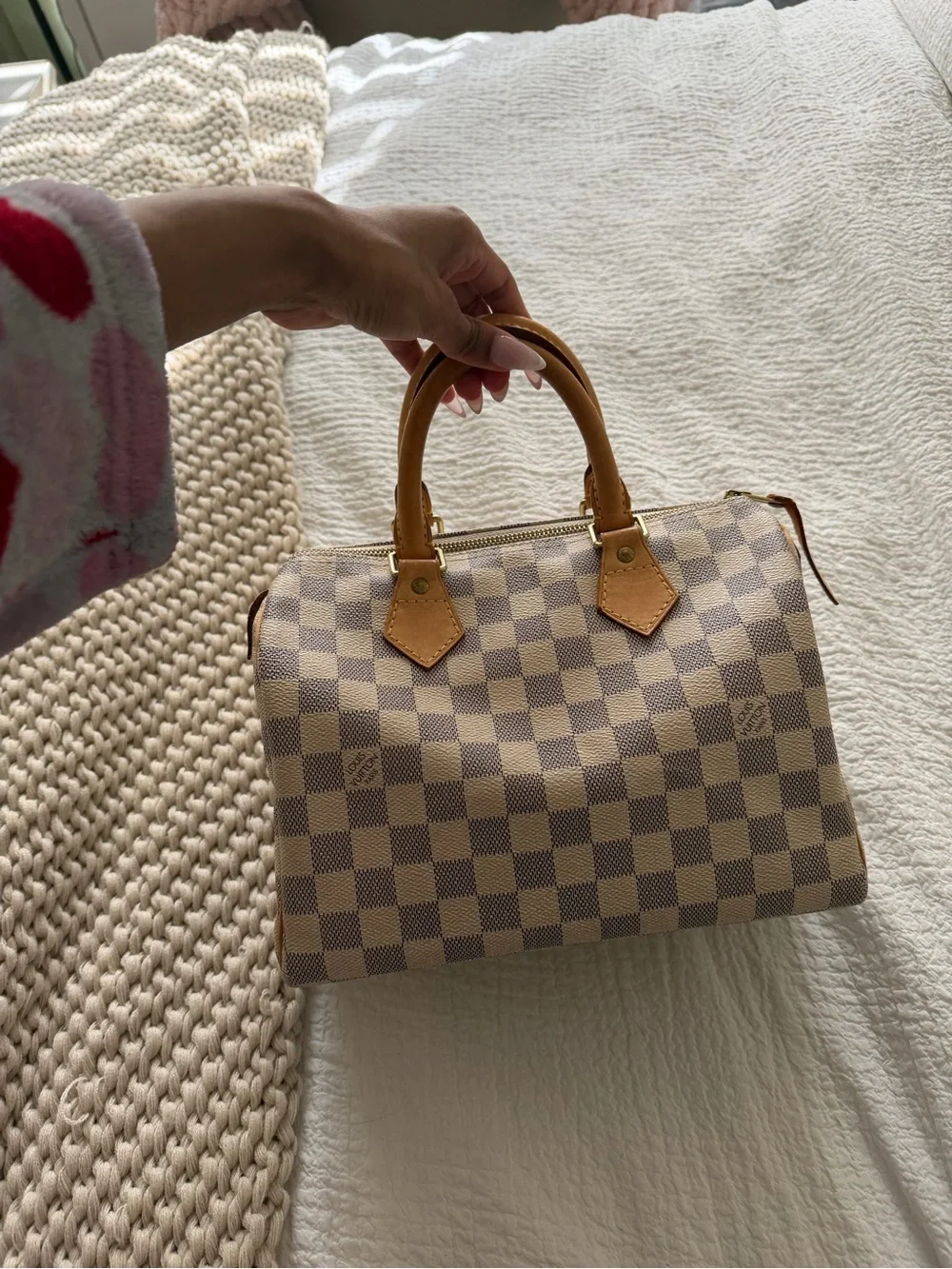 LV Speedy 25 Damier Azur